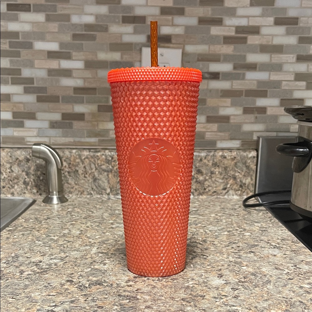 Starbucks Vibrant Orange Studded Tumbler